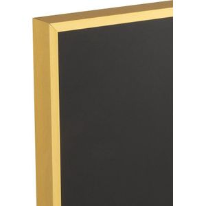 J-Line Wanddecoratie Tijger Glas/Aluminium Zwart/Goud