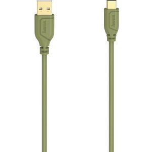 Hama USB-C-kabel Flexi-Slim USB 2.0 480 Mbit/s Turtle Green 0,75 M