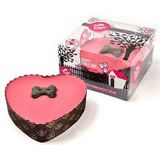 The barking bakery The barking bakery yoghurt topped pawty cake roze hart met kaars