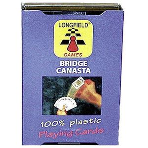 Longfield Games 100% Plastic Speelkaarten - Poker/Bridge - 54 Kaarten per Pakje