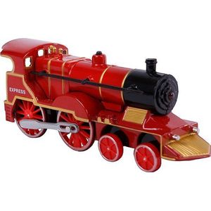 2-play Locomotief Met Licht En Geluid Pull-back 14 Cm Zwart