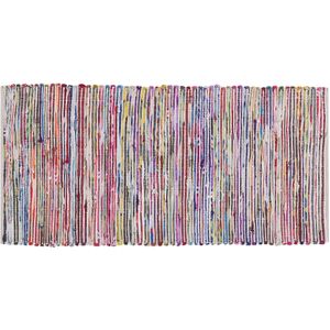 BARTIN - Laagpolig vloerkleed - Kleur/Wit - 80 x 150 cm - Polyester