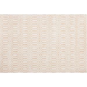 ADATEPE - Laagpolig Vloerkleed - Beige - 140 X 200 cm - Viscose