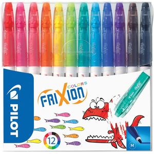 Pilot viltstift Frixion Colors, etui met 12 stuks