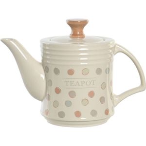 Theepot DKD Home Decor Beige Keramiek 1 L