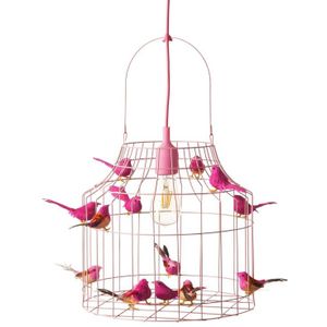 Dutch Dilight hanglamp vogeltjes roze