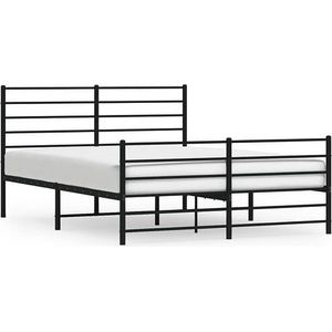 VidaXL Bedframe Metaal Zwart 140x200 cm