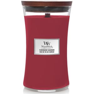 WoodWick Hourglass Large Geurkaars - Elderberry Bourbon