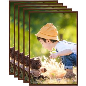 VidaXL Fotolijsten 5 st voor wand of tafel 50x70 cm MDF bronskleurig