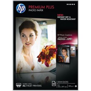 HP Premium Plus fotopapier ft A4, 300 g, pak van 20 vel, semi-glanzend