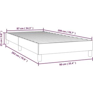 vidaXL - Bedframe - kunstleer - zwart - 90x200 - cm