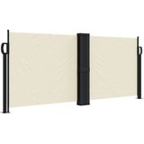 vidaXL - Windscherm - uittrekbaar - 100x600 - cm - crème