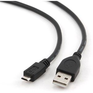 Kabel USB 2.0a naar Micro USB B GEMBIRD (3 m) Zwart 1,8 m