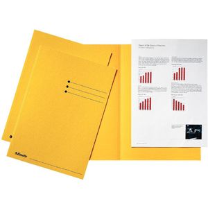 Esselte dossiermap geel, karton van 180 g/m², pak van 100 stuks
