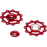 Shimano Derailleurwieltjes ALU 9/10/11V Full Ceramic rood