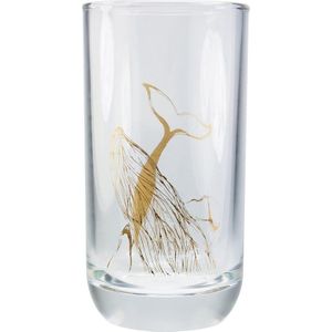 TAK Design Drinkglas Whale Hoog - Glas - Ø6,5 x 12,5 cm - Koper