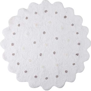 Lorena Canals - Vloerkleed Rond Little Biscuit - White