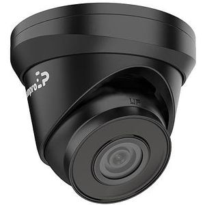 EtiamPro Dome IP-netwerkcamera, bewakingscamera, 4 MP, IR-leds, nachtzicht 30 m, vaste lens, WDR-technologie, PoE-functie, app Guarding Vision, voor binnen en buiten, zwart