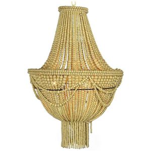 Plafondlamp DKD Home Decor Geel Bruin Metaal Hout MDF 40 W 50 x 50 x 73 cm