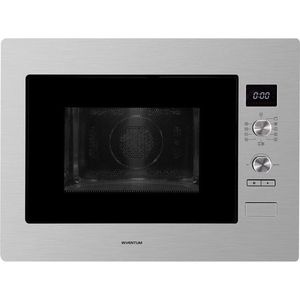 Inventum IMC6132F - Inbouw combi-oven - Hetelucht - Magnetron - Grill - 32 liter - 45 cm hoog - Tot 220 graden - RVS/Zwart