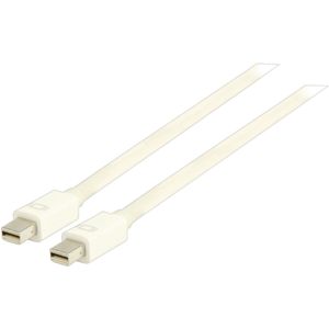Mini DisplayPort Kabel Mini-DisplayPort Male - Mini-DisplayPort Male 3.00 m Wit Valueline