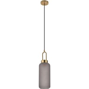 House Nordic Luton Hanglamp – Cilinder – Smoked Glas & Messing