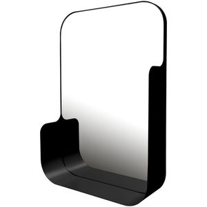 Pekodom Spiegel Zwart Metaal 40x60x12cm
