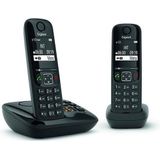Gigaset AS690A - Duo DECT - Twee sneltoetsen - Handsfree functie - Oproepblokkering - Zwart - Met Antwoordapparaat