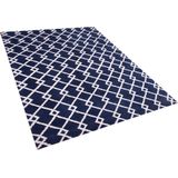 SERRES - Laagpolig vloerkleed - Blauw - 160 x 230 cm - Polyester