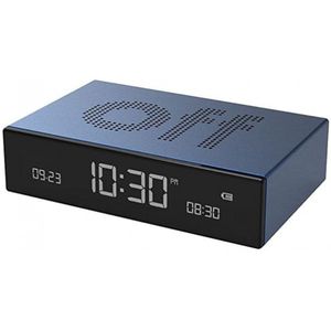 Lexon - Flip - Premium - Omkeerbare LCD wekker - Donker Blauw