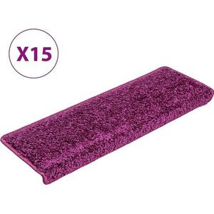 vidaXL - Trapmatten - 15 - st - 65x21x4 - cm - paars