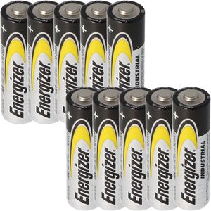 Energizer Industrial Mignon, AA, LR6, MN1500, Alkaline batterij 1.5V in een praktisch pakket van 10