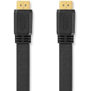 Platte High Speed HDMI-kabel met Ethernet | HDMI-connector - HDMI-connector | 5,0 m | Zwart Nedis