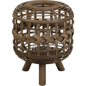 Light & living windlicht janta hout m 35 x ø26