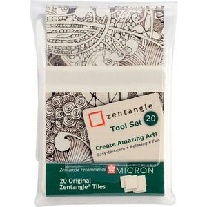 Tekenpapier Talens Sakura Zentangle Wit 20 Onderdelen (89 x 89 mm)