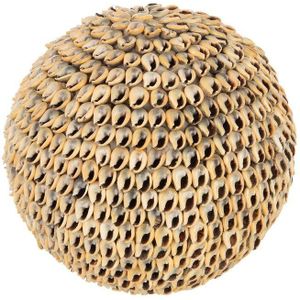 J-Line decoratie Bol Schelpen Noa - steen - bruin - large