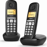 Gigaset A220 Duo v2 - Duo DECT telefoon - Simpel in gebruik - Makkelijke bediening door het menu - Duidelijk leesbaar scherm - Zwart