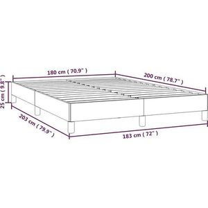 VidaXL Bedframe Stof Taupe 180x200 cm