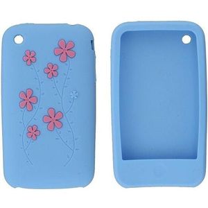 Xccess Silicone Case Apple iPhone 3G(S) Flower Light Blue