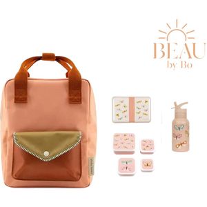 BEAU by Bo Sticky lemon rugzak small + A little lovely company back to school set Vlinder