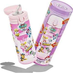 IZY Drinkfles - Kinderbeker - Paw Patrol - Waterfles met Rietje - Thermosbeker - RVS - 350ml - Roze