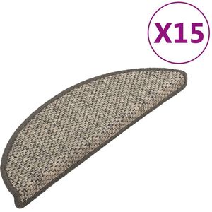 vidaXL-Trapmatten-zelfklevend-15st-sisal-look-65x21x4cm-antracietkleur