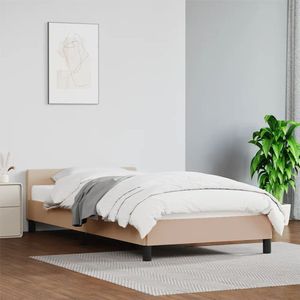 Bedframe met hoofdeinde zonder matras Cappuccino 90x190 cm