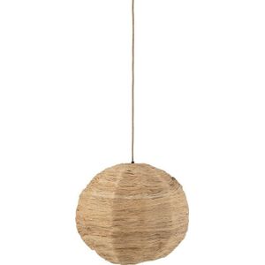 J-Line hanglamp Bol Bananenbladeren - jute - naturel - large