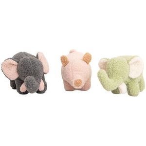 Knuffel Crochetts Groen Grijs Olifant Varken 30 x 13 x 8 cm 3 Onderdelen