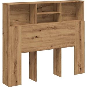 vidaXL - Hoofdbordkast - 120x19x103,5 - cm - bewerkt - hout - artisanaal - eiken