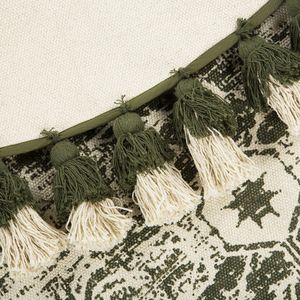 KAHTA - Laagpolig vloerkleed - Groen - 120 cm - Katoen