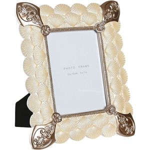 Fotolijsten DKD Home Decor 22,8 x 2,6 x 28,6 cm Kristal Koper Wit Hars Romantiek