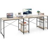 Coast Bureau L-vorm - Omkeerbaar hoekbureau met 4 planken - 242 x 60 x 75 cm