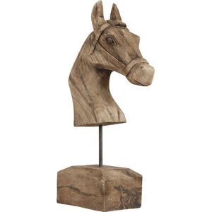 Light & Living Ornament op voet Horse - Hout - 25x14x48cm - Landelijk